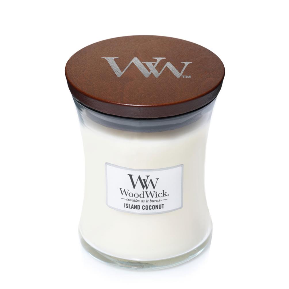 WoodWick Island Coconut Medium Hourglass Candle Extra Image 1